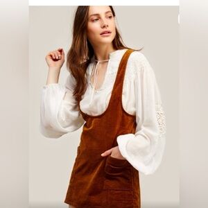 Free People “Devoted To You” Mini Corduroy Dress